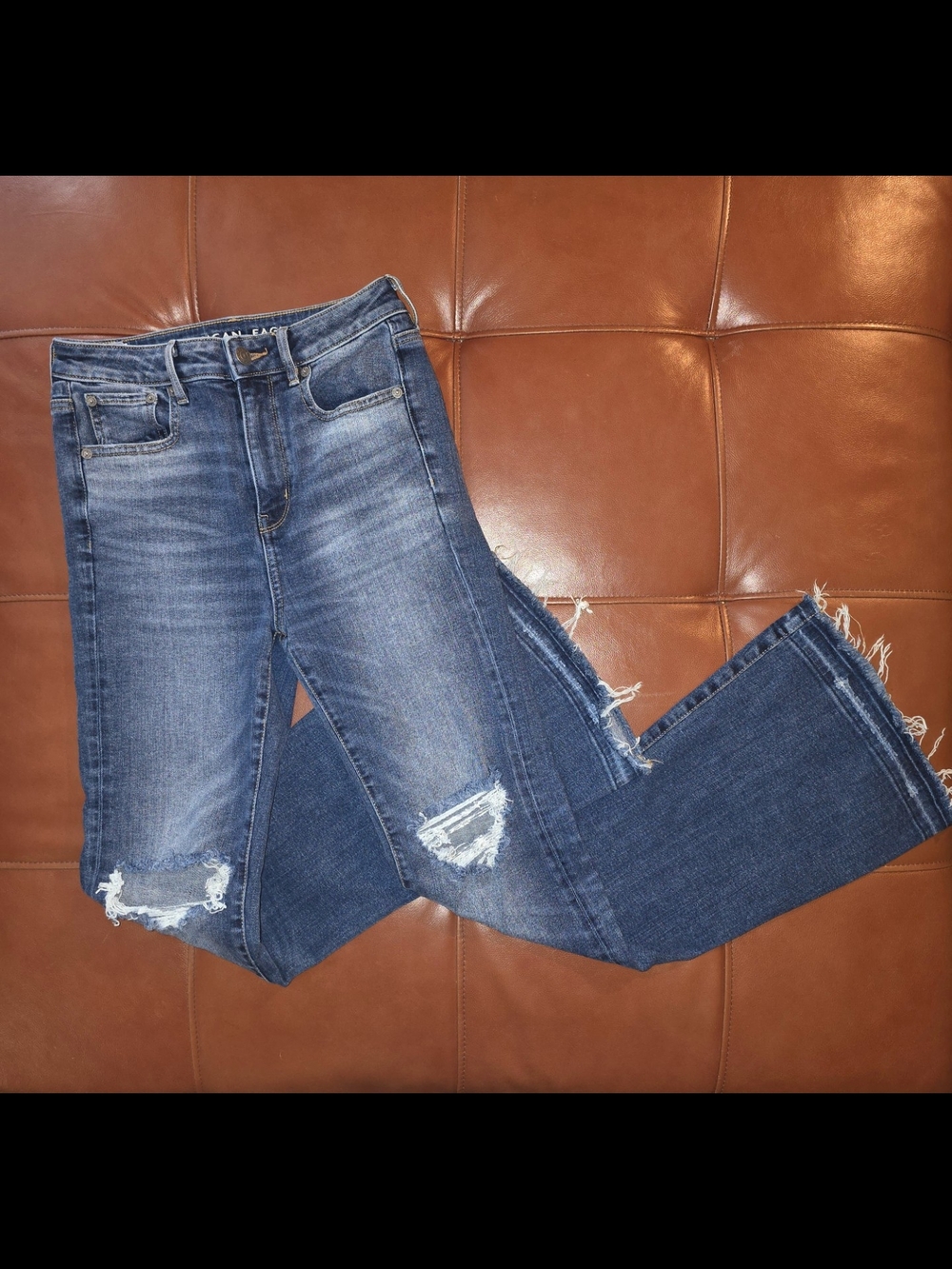 American Eagle Washed Blue Flare Jeans